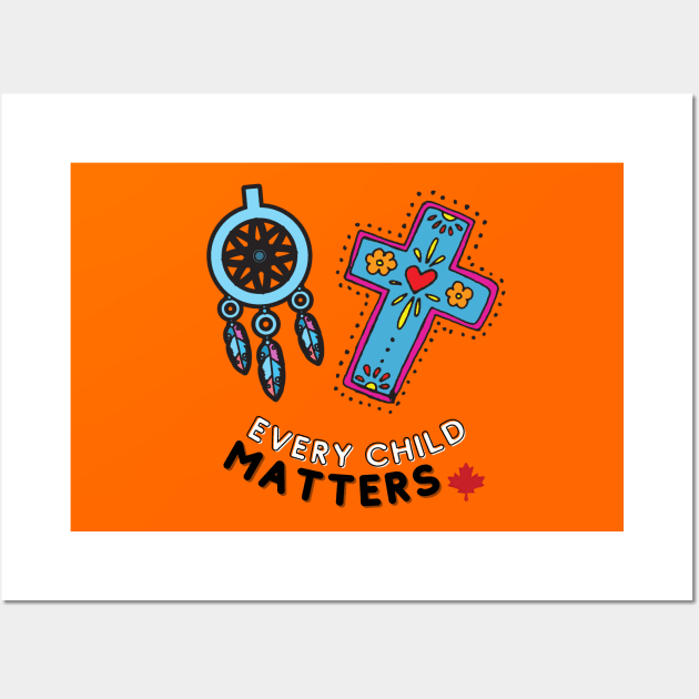 Every Child Matters Canada maple leaf Wall Art by Mission Bear